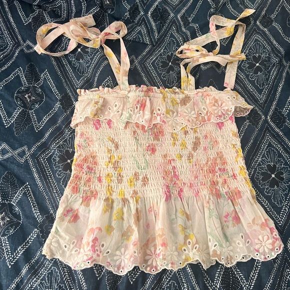 Polo RL floral ruffled peplum tank size medium - Picture 4 of 4